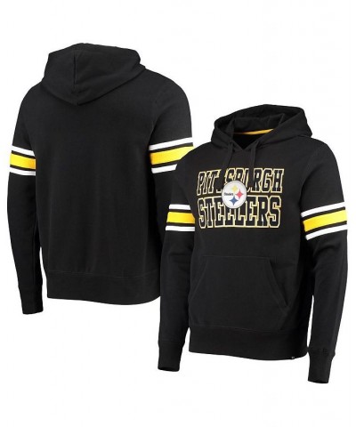 Men's Black Pittsburgh Steelers Double Block Pullover Hoodie $48.59 Sweatshirt