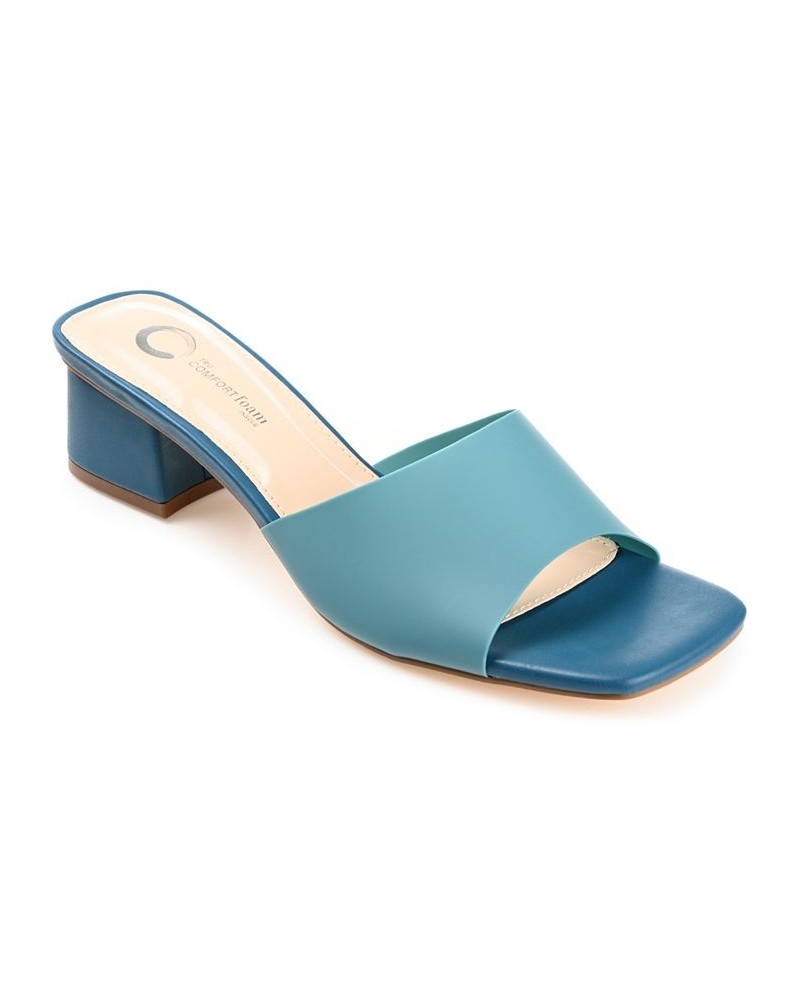 Women's Jaydin Vinyl Sandals Blue $48.00 Shoes