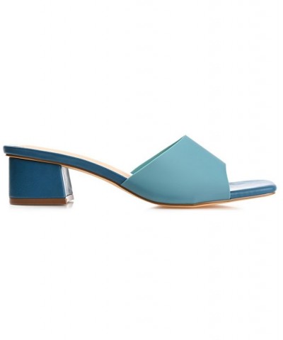 Women's Jaydin Vinyl Sandals Blue $48.00 Shoes