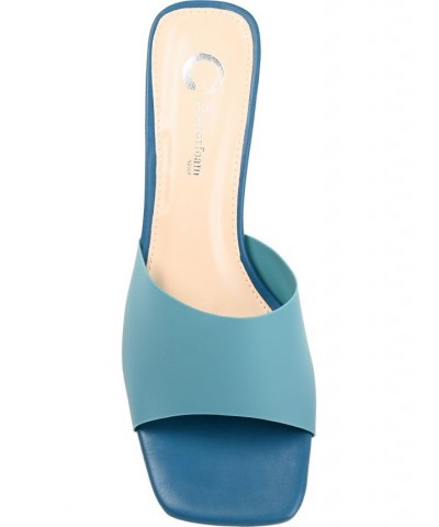 Women's Jaydin Vinyl Sandals Blue $48.00 Shoes