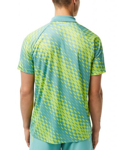 x Novak Djokovic Men's Geometric Print Tennis Polo Green $57.20 Polo Shirts