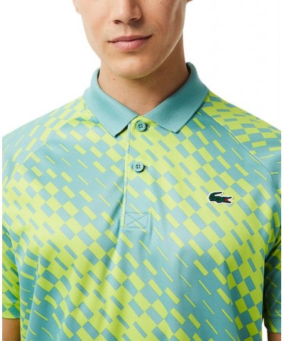 x Novak Djokovic Men's Geometric Print Tennis Polo Green $57.20 Polo Shirts