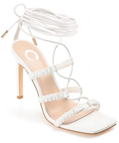 Women's Jamila Tie-Up Sandals White $38.50 Shoes