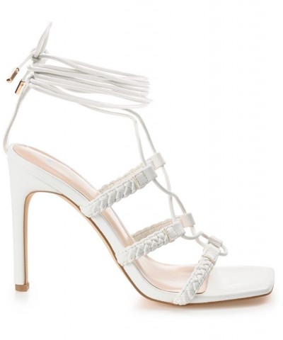 Women's Jamila Tie-Up Sandals White $38.50 Shoes