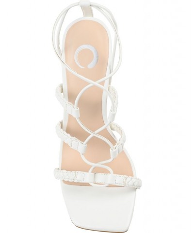 Women's Jamila Tie-Up Sandals White $38.50 Shoes