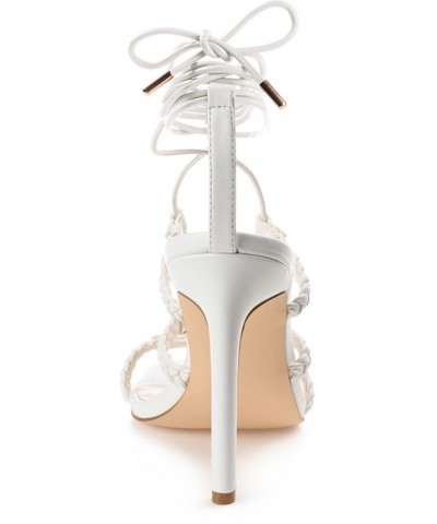 Women's Jamila Tie-Up Sandals White $38.50 Shoes