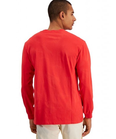 Men's Long-Sleeve Glory Of Love Graphic T-Shirt Red $30.00 T-Shirts