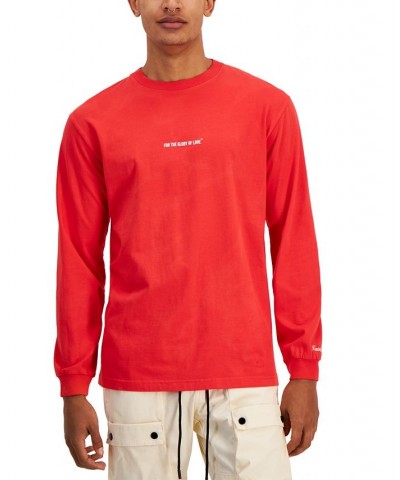 Men's Long-Sleeve Glory Of Love Graphic T-Shirt Red $30.00 T-Shirts