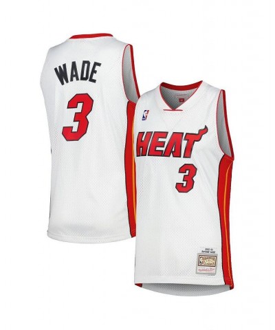 Men's Dwyane Wade White Miami Heat Hardwood Classics 2005-06 Swingman Jersey $52.99 Jersey