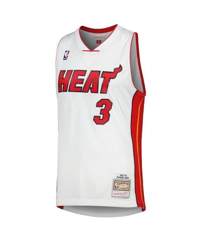 Men's Dwyane Wade White Miami Heat Hardwood Classics 2005-06 Swingman Jersey $52.99 Jersey