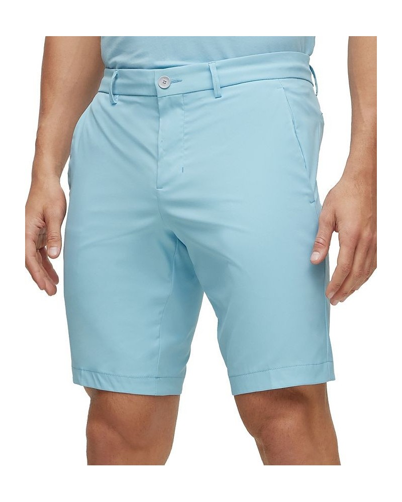 BOSS Men's Slim-Fit Shorts in Water-Repellent Twill Blue $82.32 Shorts