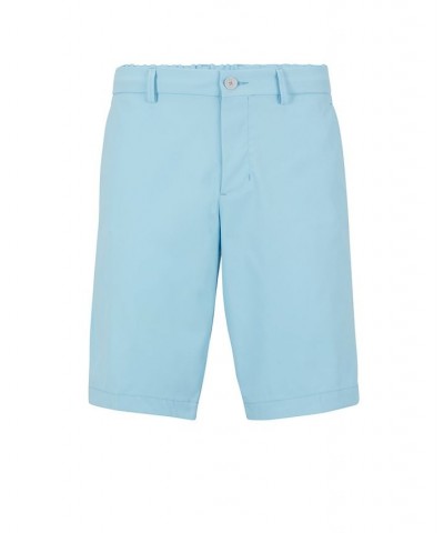 BOSS Men's Slim-Fit Shorts in Water-Repellent Twill Blue $82.32 Shorts