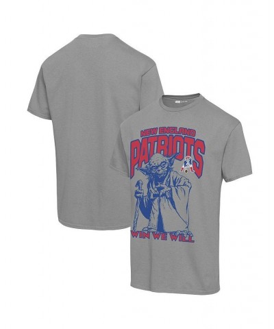 Men's and Women's Graphite New England Patriots Disney Star Wars Yoda Win We Will T-shirt $20.51 Tops