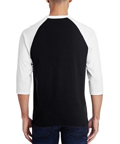 Men's Raglan Baseball Word Art Heart Notes T-shirt Black and White $18.00 T-Shirts