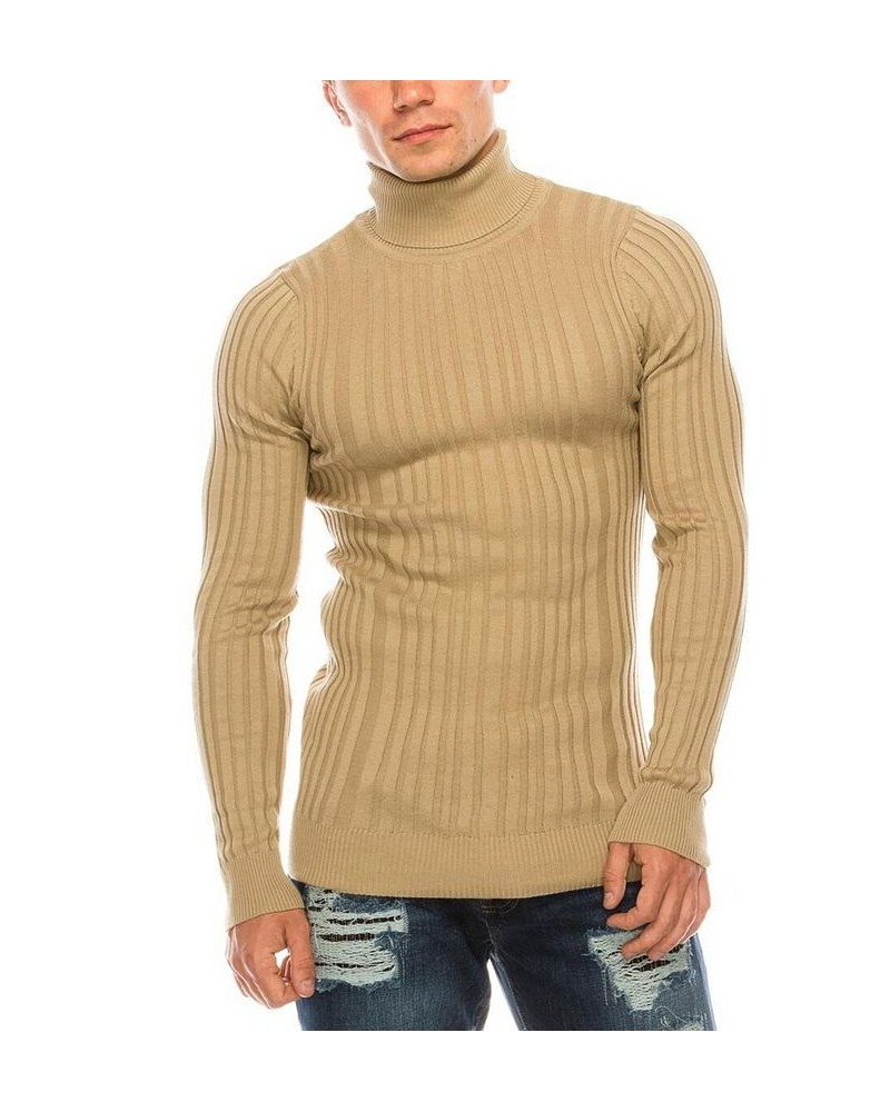 Men's Modern Ribbed Sweater Beige $32.90 Sweaters