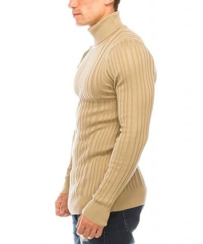 Men's Modern Ribbed Sweater Beige $32.90 Sweaters