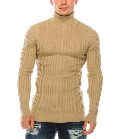 Men's Modern Ribbed Sweater Beige $32.90 Sweaters