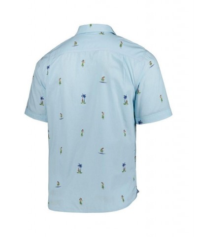 Men's Turquoise Atlanta Braves Hula All Day Button-Up Shirt $61.10 Shirts