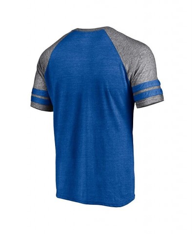 Men's Branded Heather Royal New York Mets Utility Two-Stripe Raglan Tri-Blend T-shirt $22.05 T-Shirts