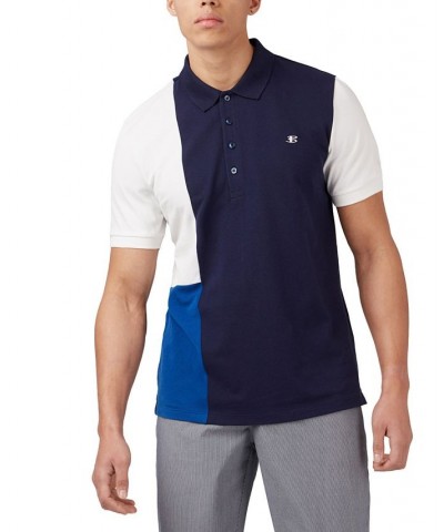 Men's Colorblocked Short-Sleeve Embroidered Polo Shirt Blue $48.51 Polo Shirts