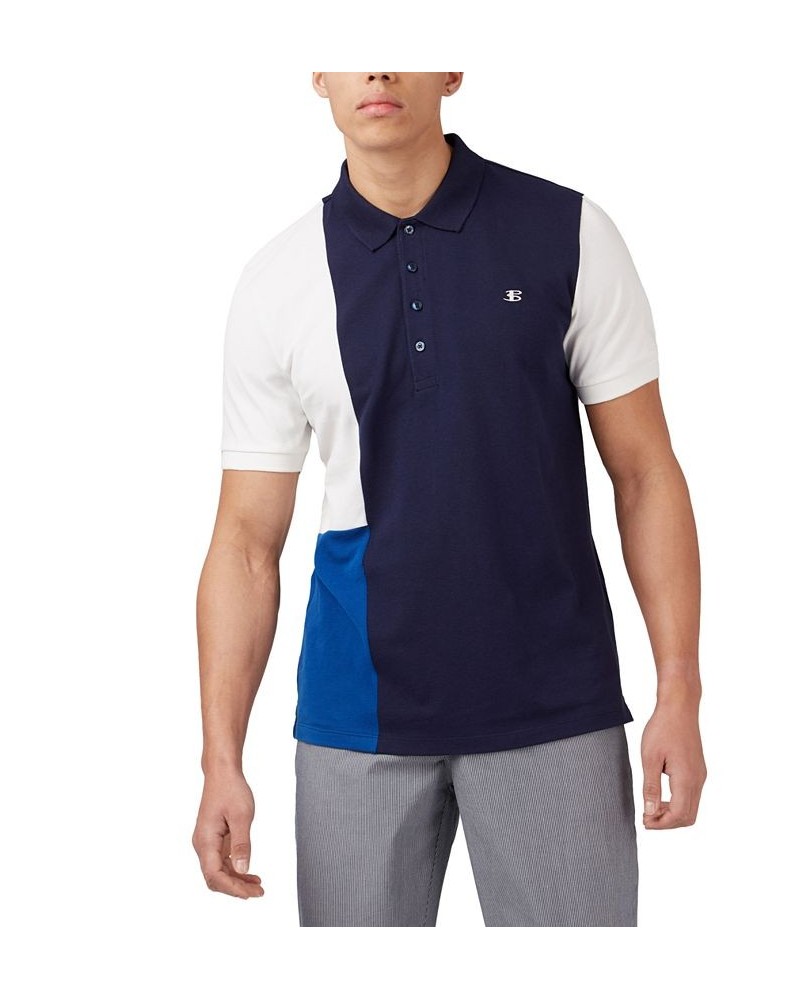 Men's Colorblocked Short-Sleeve Embroidered Polo Shirt Blue $48.51 Polo Shirts