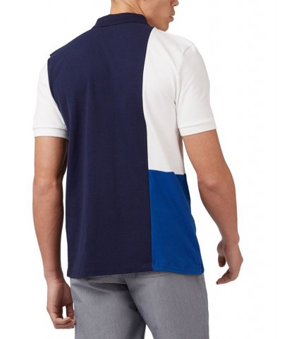 Men's Colorblocked Short-Sleeve Embroidered Polo Shirt Blue $48.51 Polo Shirts