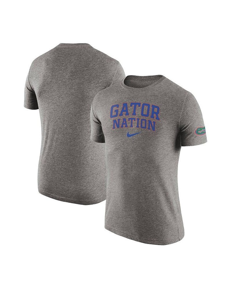 Men's Heathered Gray Florida Gators 2-Hit Tri-Blend Performance T-shirt $23.84 T-Shirts