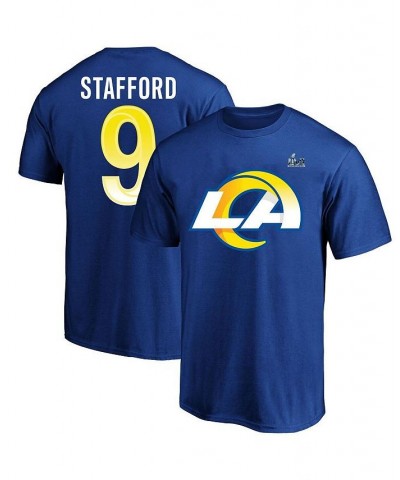 Men's Branded Matthew Stafford Royal Los Angeles Rams Super Bowl LVI Big and Tall Name & Number T-shirt $28.79 T-Shirts