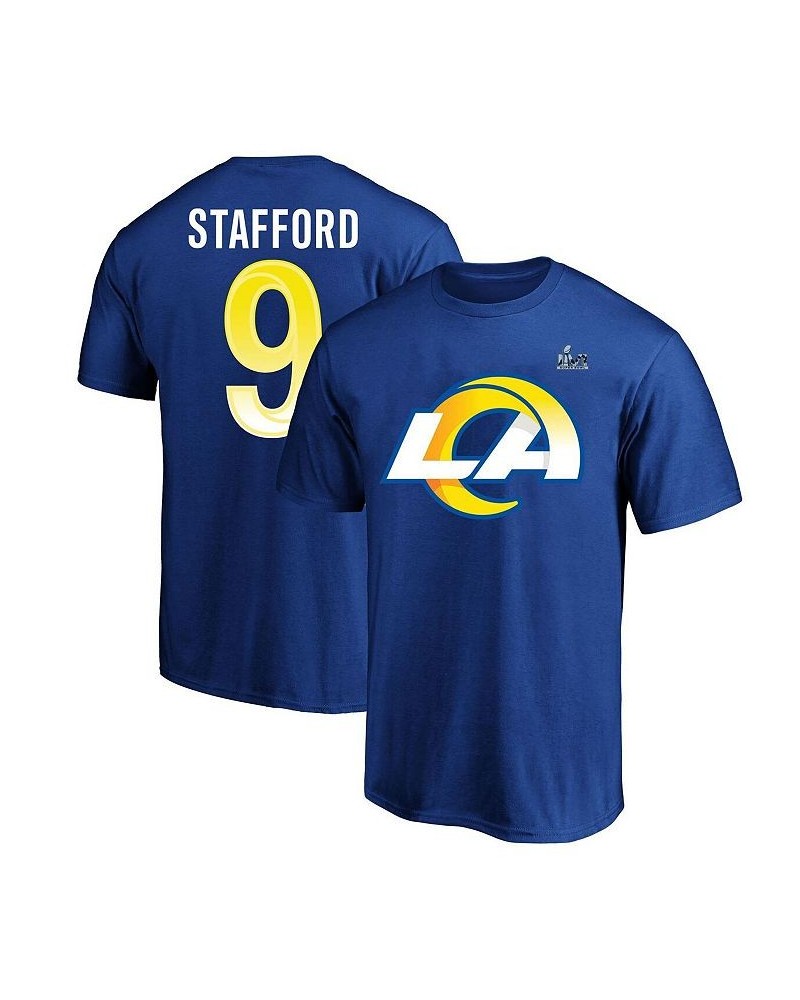 Men's Branded Matthew Stafford Royal Los Angeles Rams Super Bowl LVI Big and Tall Name & Number T-shirt $28.79 T-Shirts