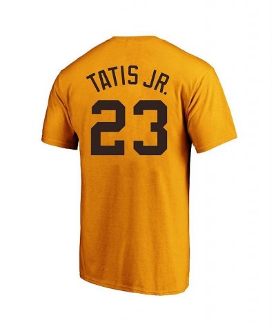 Men's Fernando Tatis Jr. Gold-Tone San Diego Padres Big & Tall Name and Number T-shirt $20.70 T-Shirts