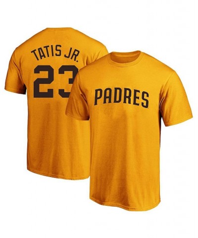 Men's Fernando Tatis Jr. Gold-Tone San Diego Padres Big & Tall Name and Number T-shirt $20.70 T-Shirts