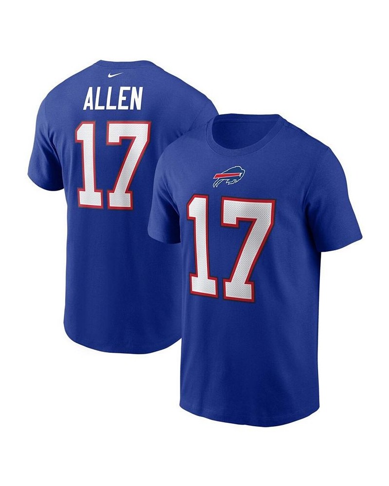 Men's Josh Allen Royal Buffalo Bills Name and Number T-shirt $23.59 T-Shirts