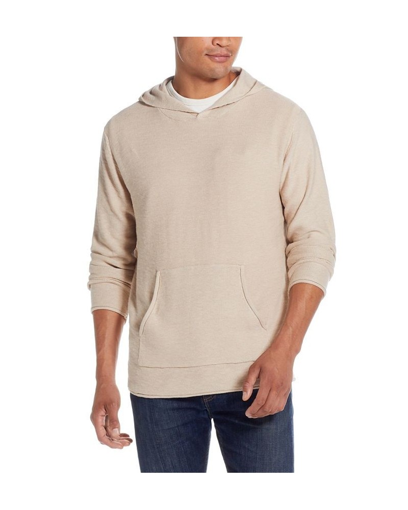 Men's Slub Hoodie Sweater Tan/Beige $17.01 Sweatshirt