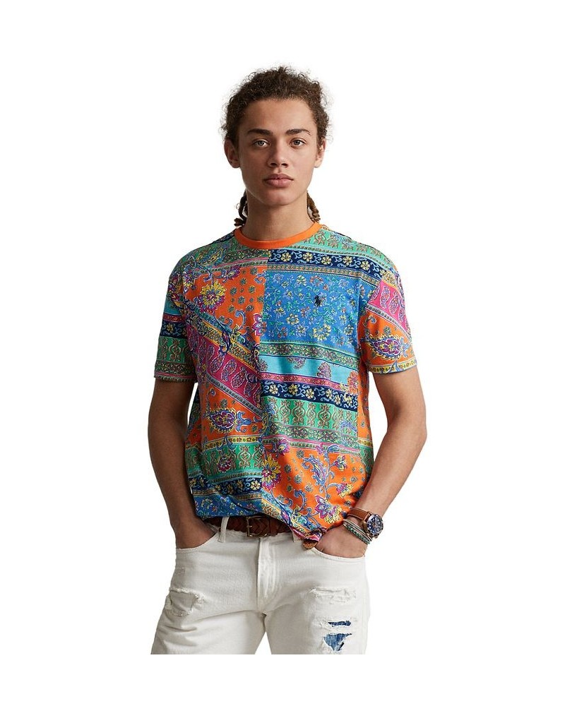 Men's Classic-Fit Patchwork-Print T-Shirt Multi $37.50 T-Shirts