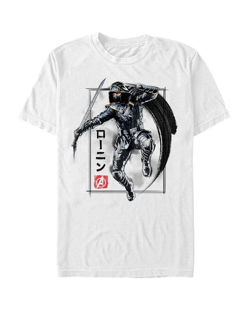 Marvel Men's Avengers Infinity War Painted Ronin Action Shot Short Sleeve T-Shirt White $17.15 T-Shirts