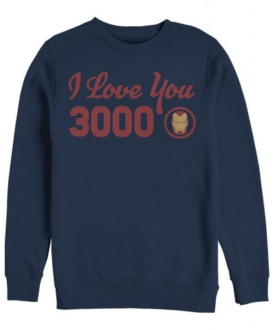 Marvel Men's Avengers Endgame Iron Man I Love You 3000 Text, Crewneck Fleece Gray $23.10 Sweatshirt