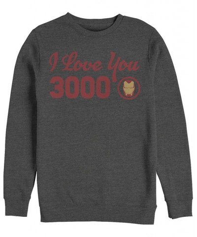 Marvel Men's Avengers Endgame Iron Man I Love You 3000 Text, Crewneck Fleece Gray $23.10 Sweatshirt