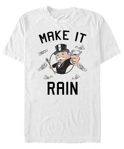 Monopoly Men's Make It Rain Short Sleeve T-Shirt White $17.84 T-Shirts