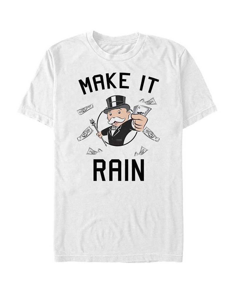 Monopoly Men's Make It Rain Short Sleeve T-Shirt White $17.84 T-Shirts