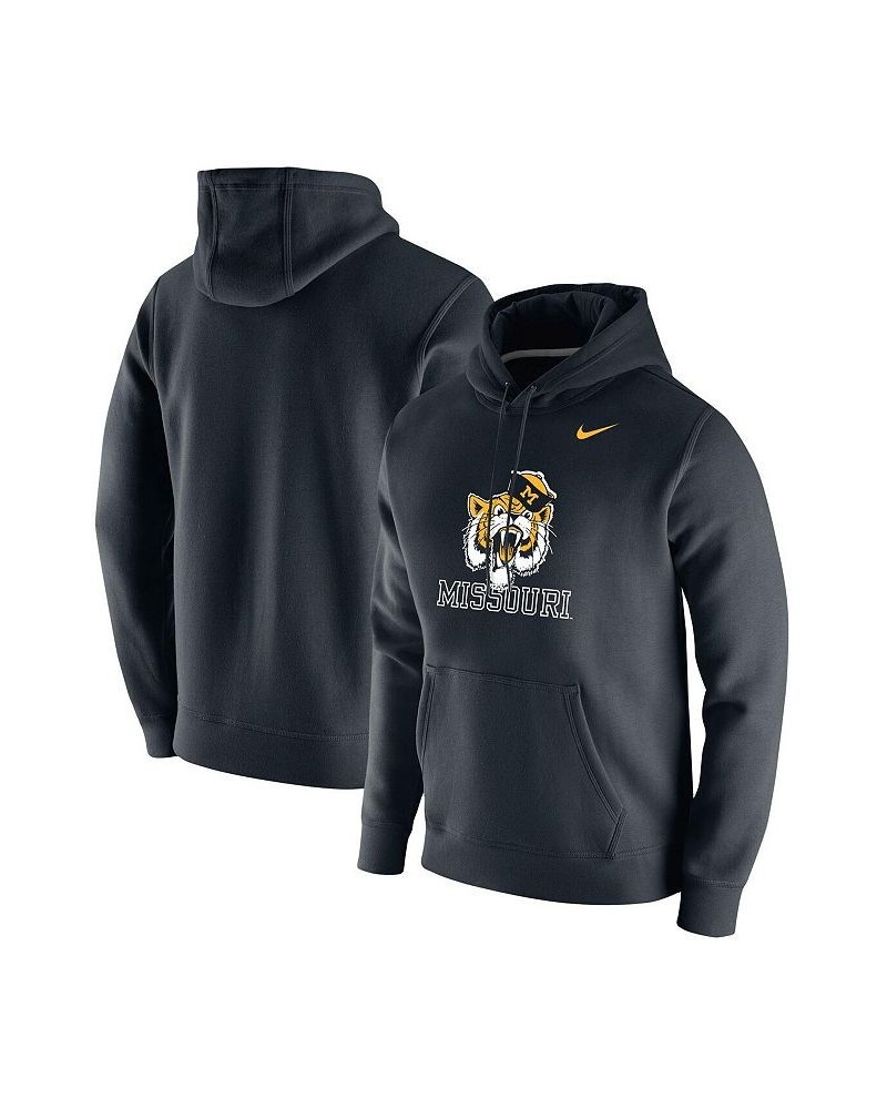 Men's Black Missouri Tigers Vintage-Like School Logo Pullover Hoodie $42.50 Sweatshirt