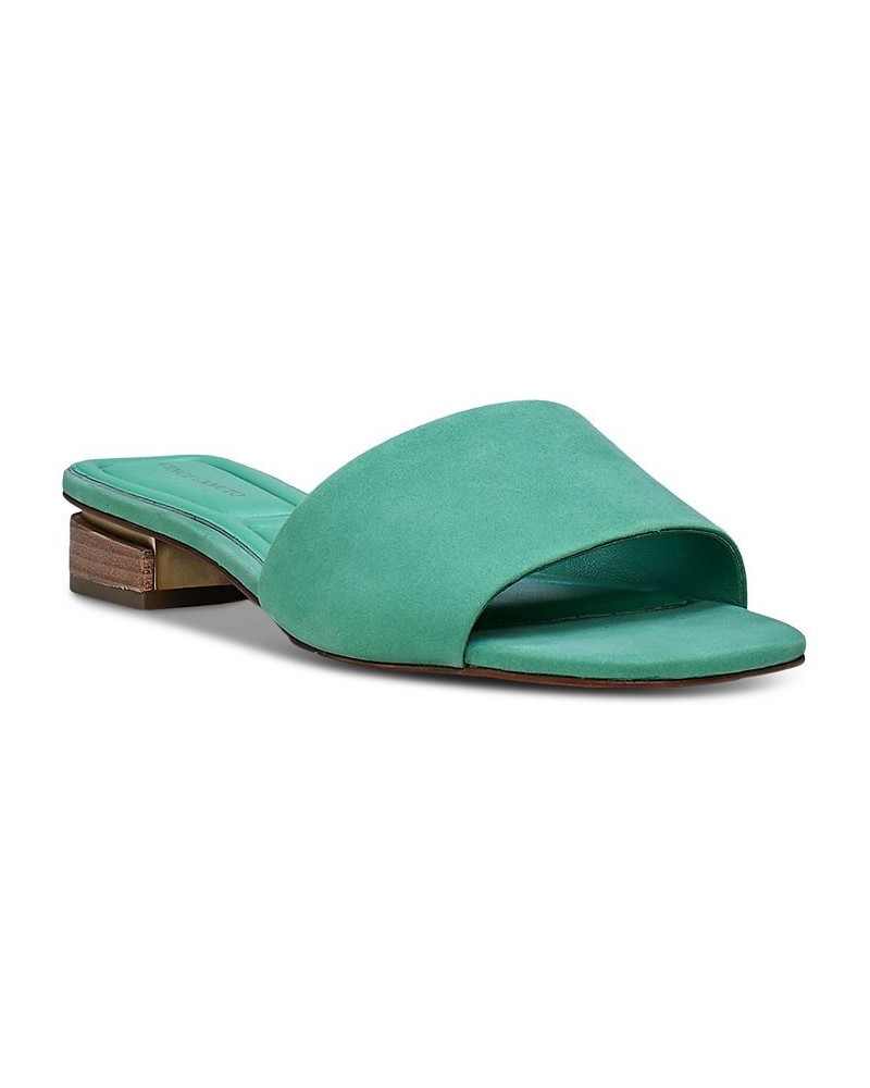 Cheleah Slip-On Block-Heel Slide Sandals Blue $49.05 Shoes