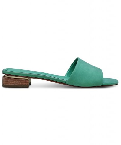 Cheleah Slip-On Block-Heel Slide Sandals Blue $49.05 Shoes