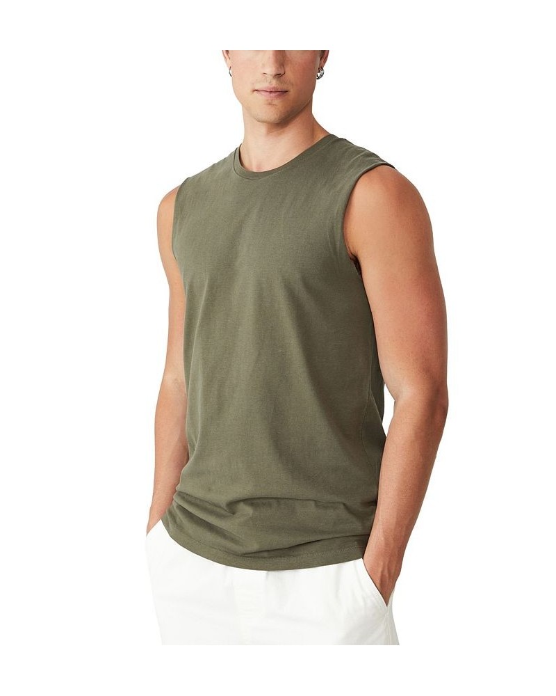 Men's Muscle Sleeveless Tank Top Green $13.80 T-Shirts