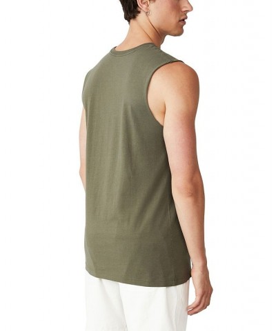 Men's Muscle Sleeveless Tank Top Green $13.80 T-Shirts