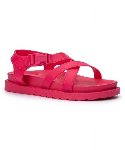 Women's Tessa Buckle Sandals Pink $33.00 Shoes