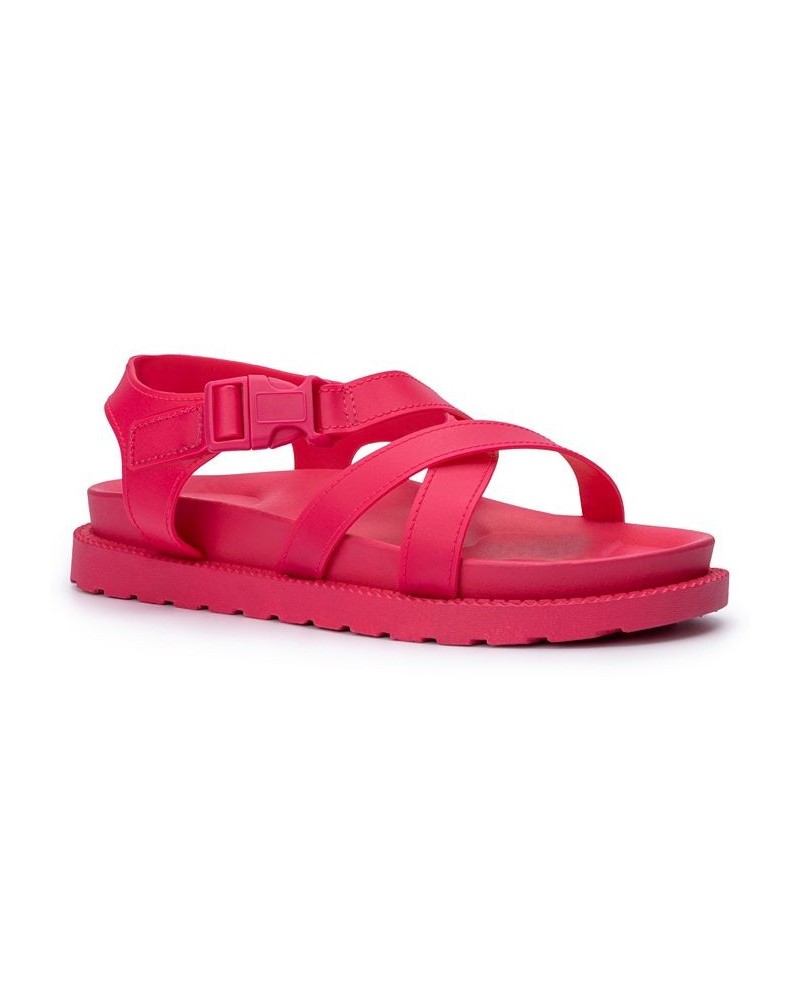 Women's Tessa Buckle Sandals Pink $33.00 Shoes