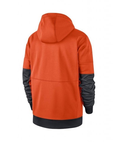 Men's Orange and Anthracite Clemson Tigers Sideline Full-Zip Performance Hoodie $54.99 Sweatshirt