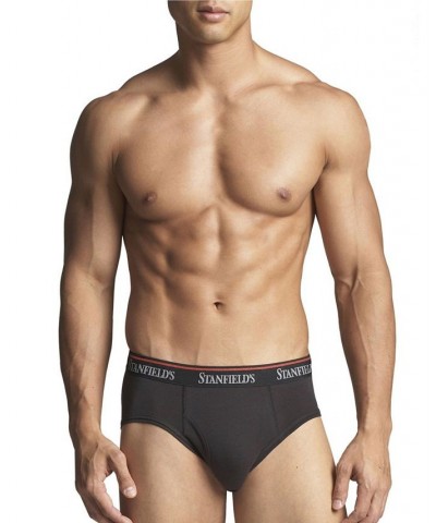 Cotton Stretch Men's 3 Pack Brief Underwear Black $24.96 Underwear