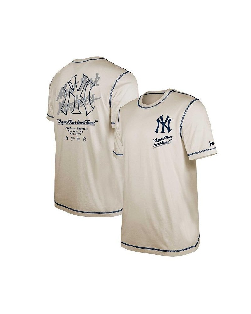 Men's White New York Yankees Team Split T-shirt $25.85 T-Shirts