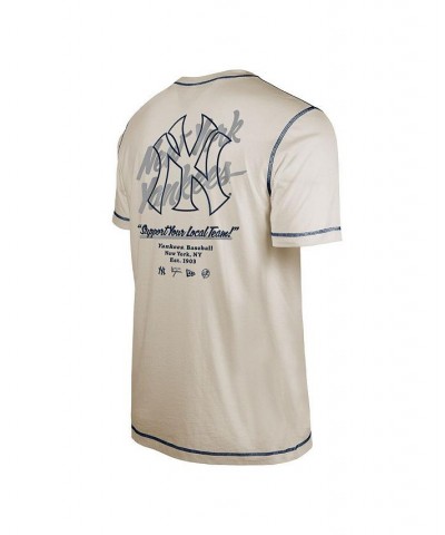 Men's White New York Yankees Team Split T-shirt $25.85 T-Shirts